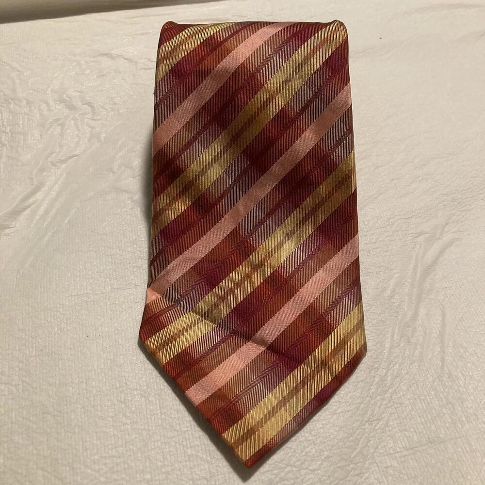 NWOT Kenneth Cole Plaid/Stripe Tie 58/3.5